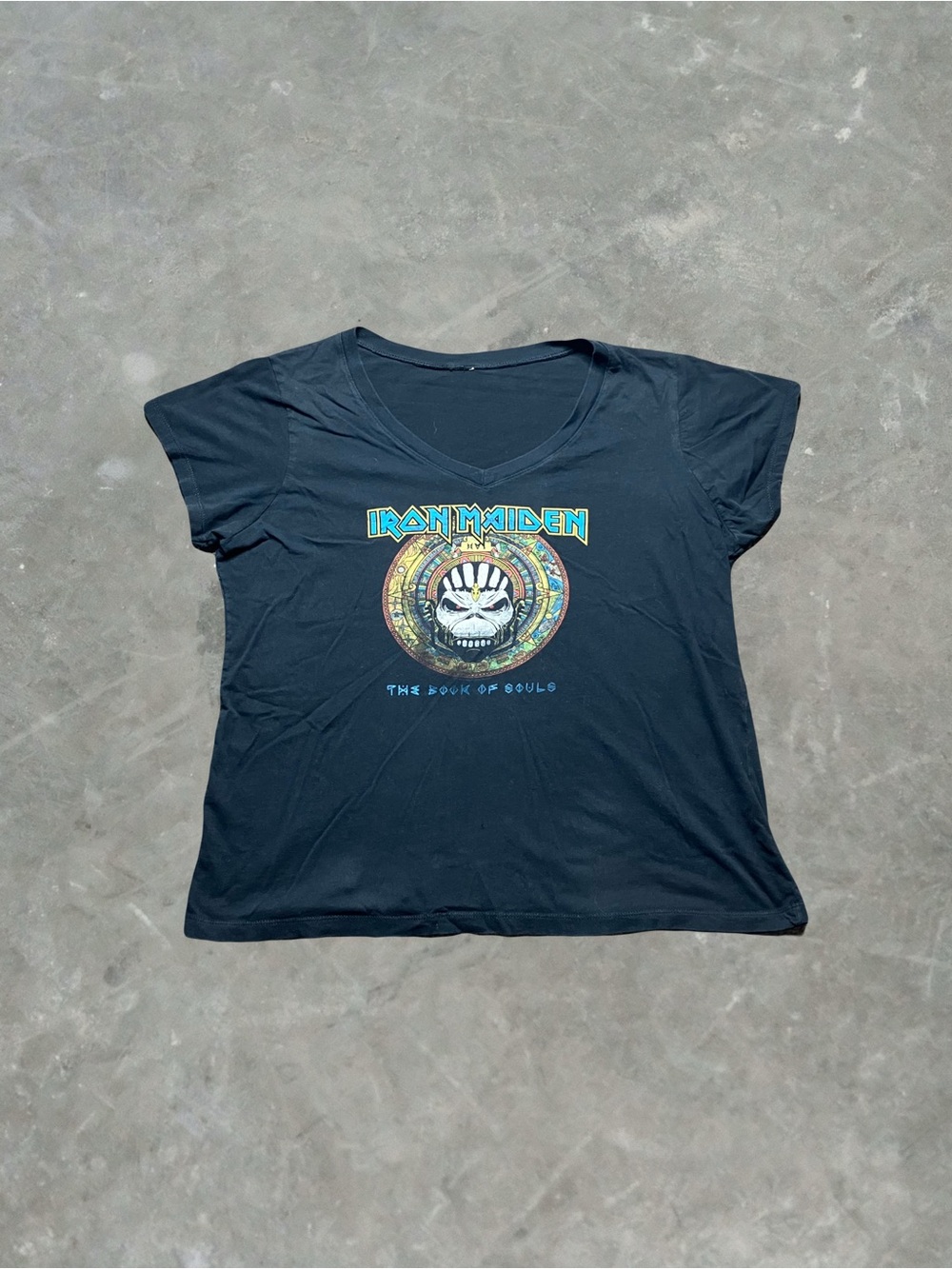 ☀️ Iron Maiden The Book of Souls Graphic Band Tee Womens Size XL Black